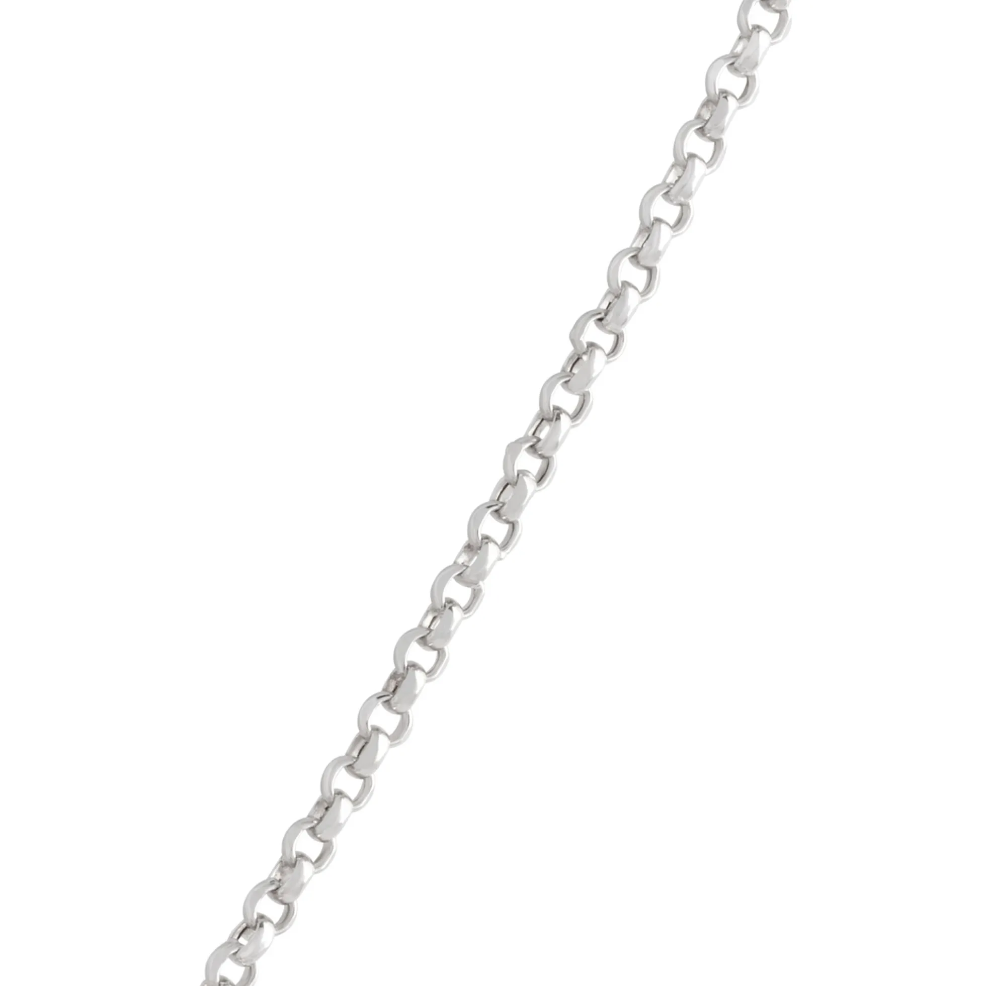 Toscano 18 Inch Rolo Link Necklace, 14k White Gold