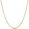 Toscano 24 Inch Rolo Link Necklace, 14k Yellow Gold