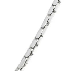 Toscano 24-Inch Round Brick Necklace, 14K White Gold