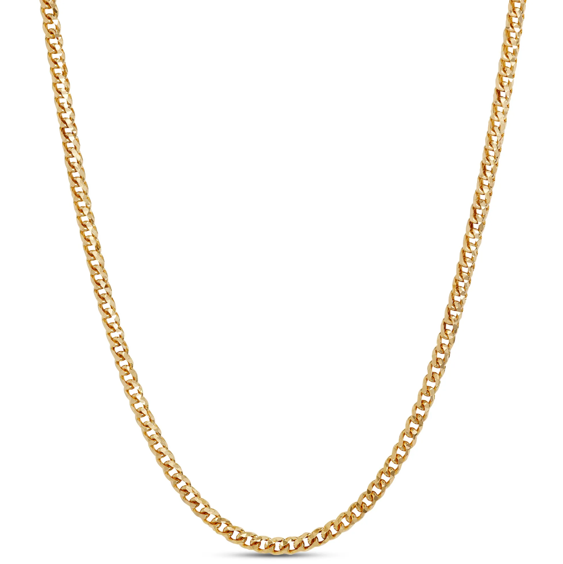 Toscano 24-Inch Round Franco Chain Necklace, 18K Yellow Gold