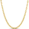 Toscano 22-Inch Solid Link Necklace, 14K Yellow Gold
