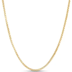 Toscano 24-Inch Square Box Chain, 14K Yellow Gold