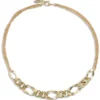 Toscano 17-Inch Three-Strand Large Links Chain, 14K Yellow Gold