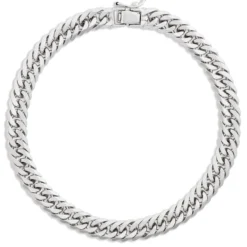 Toscano 8.5-Inch Tight Link Bracelet, 14K White Gold