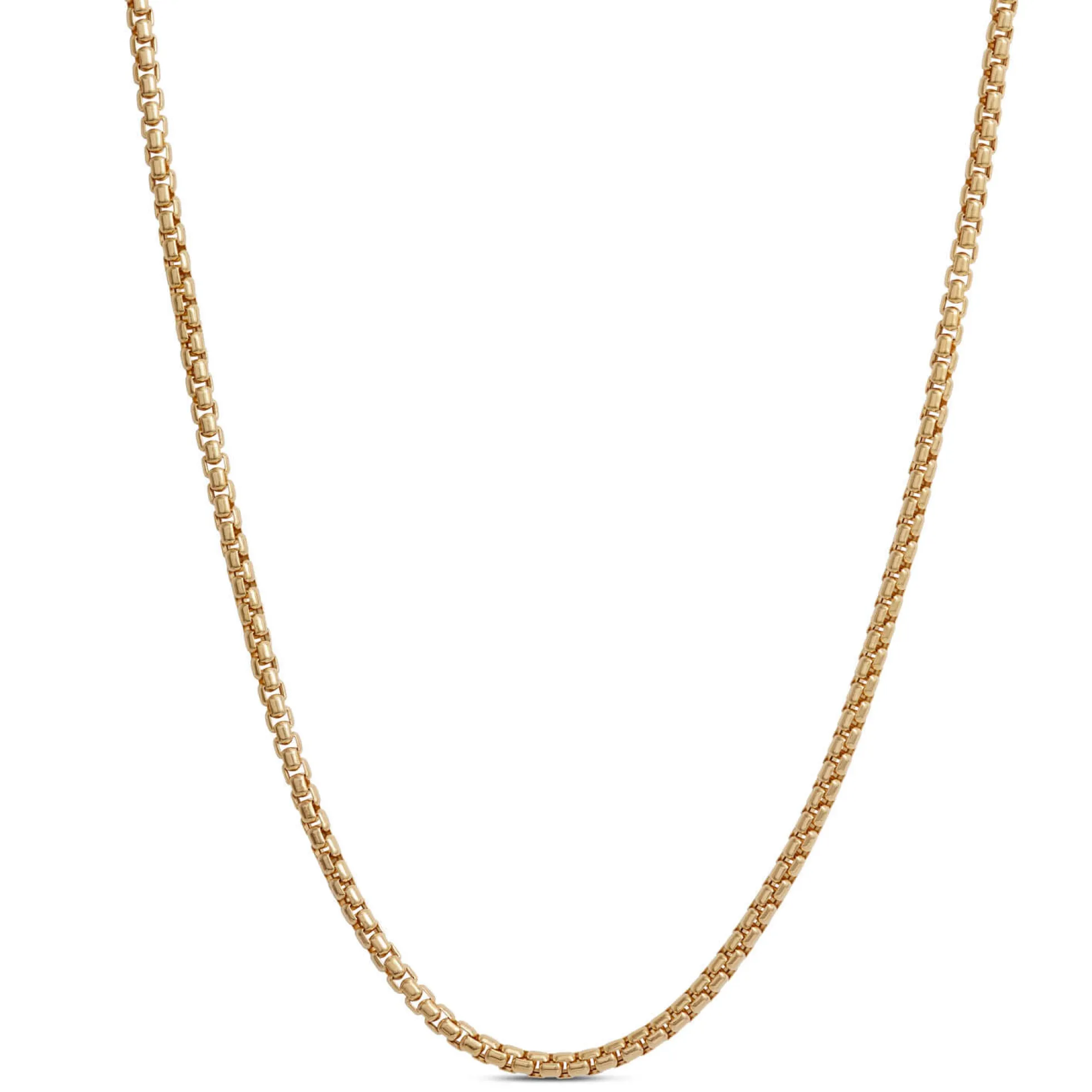 Toscano 24-Inch Venetian Box Link Necklace, 14K Yellow Gold