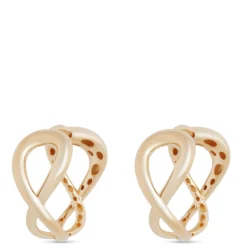 Toscano Infinity Hoop Earrings, 14K Yellow Gold