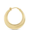Toscano Large Graduated Hoop Earrings, 14K Yellow Gold