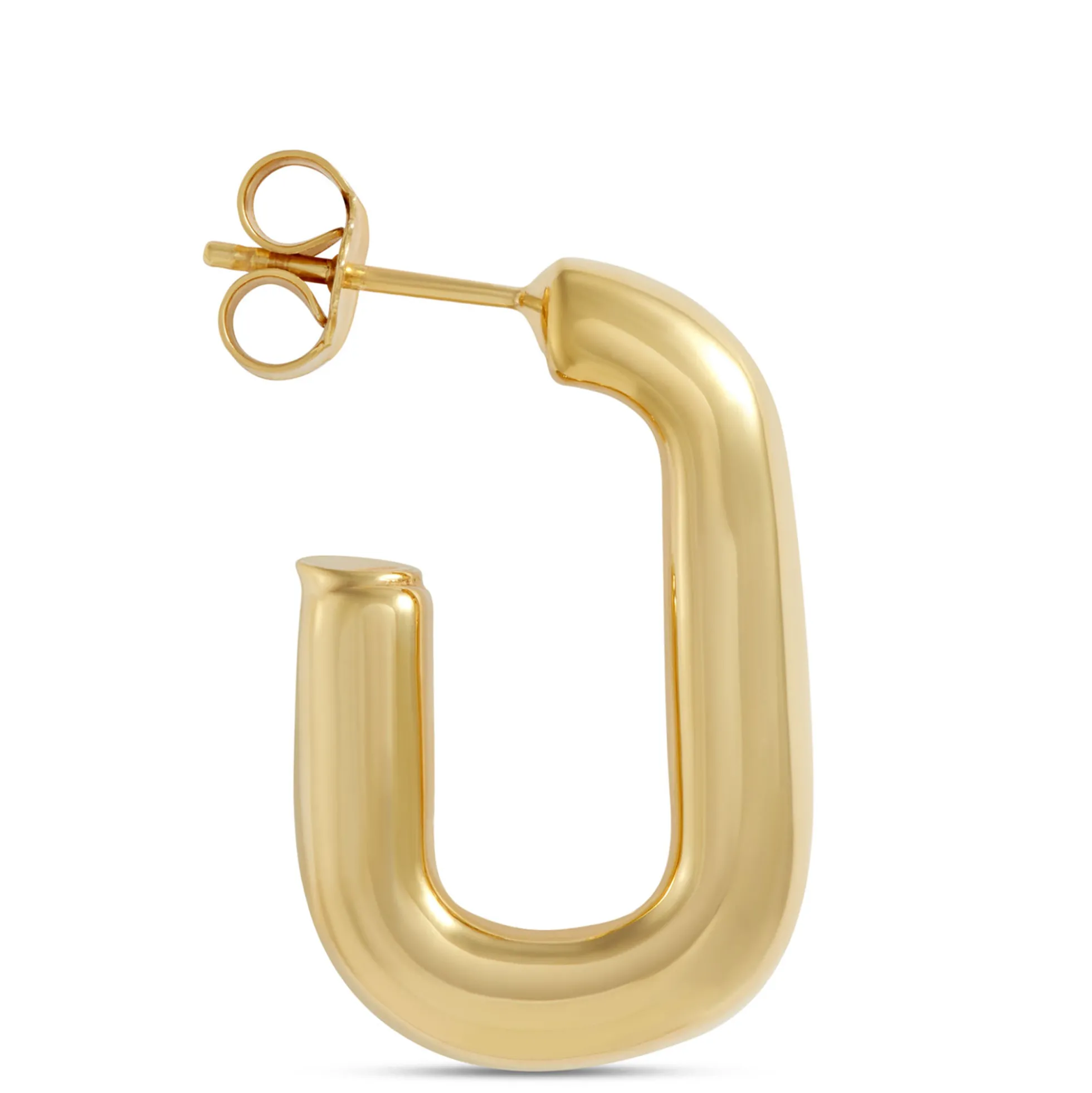 Toscano Large Half-Oval Hoops, 14K Yellow Gold