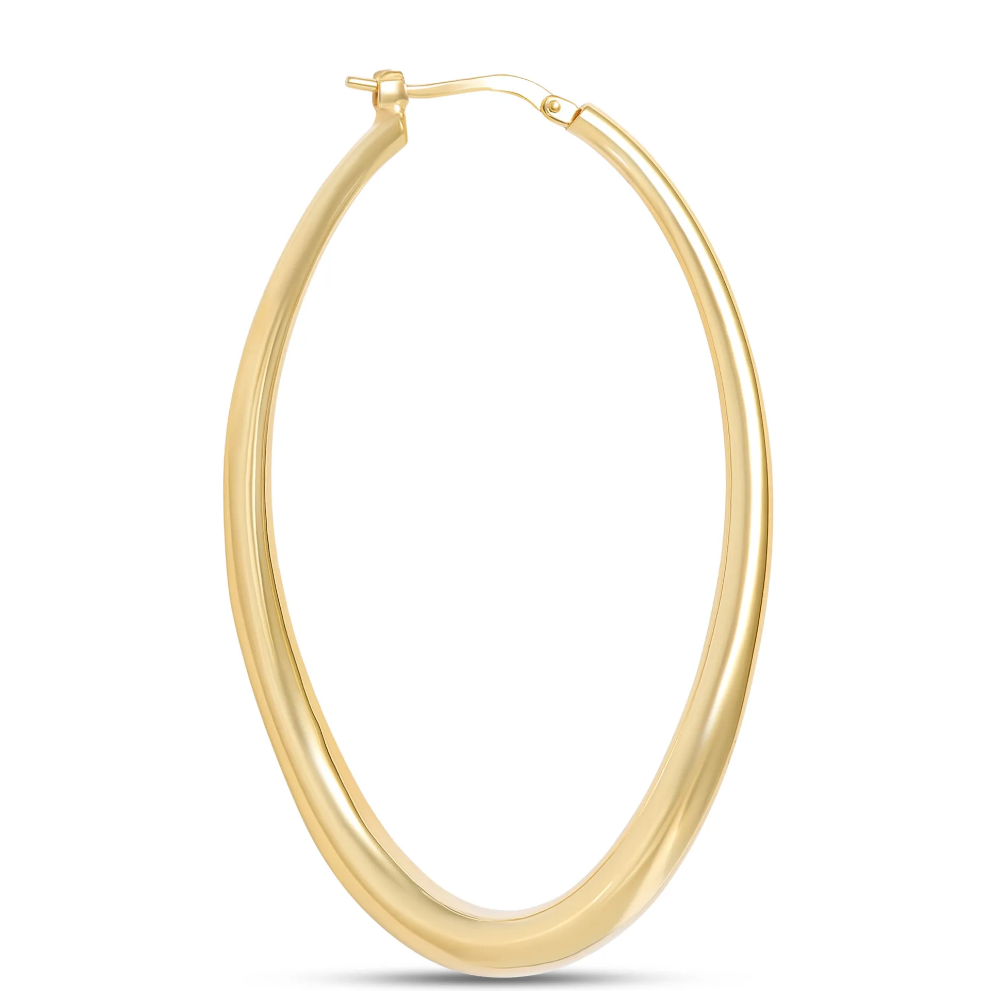 Toscano Large Oval Hoops, 14K Yellow Gold