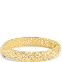 Toscano Lattice Bangle, 14K Yellow Gold