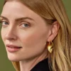 Toscano Long Ribbon Hoops, 14K Yellow Gold