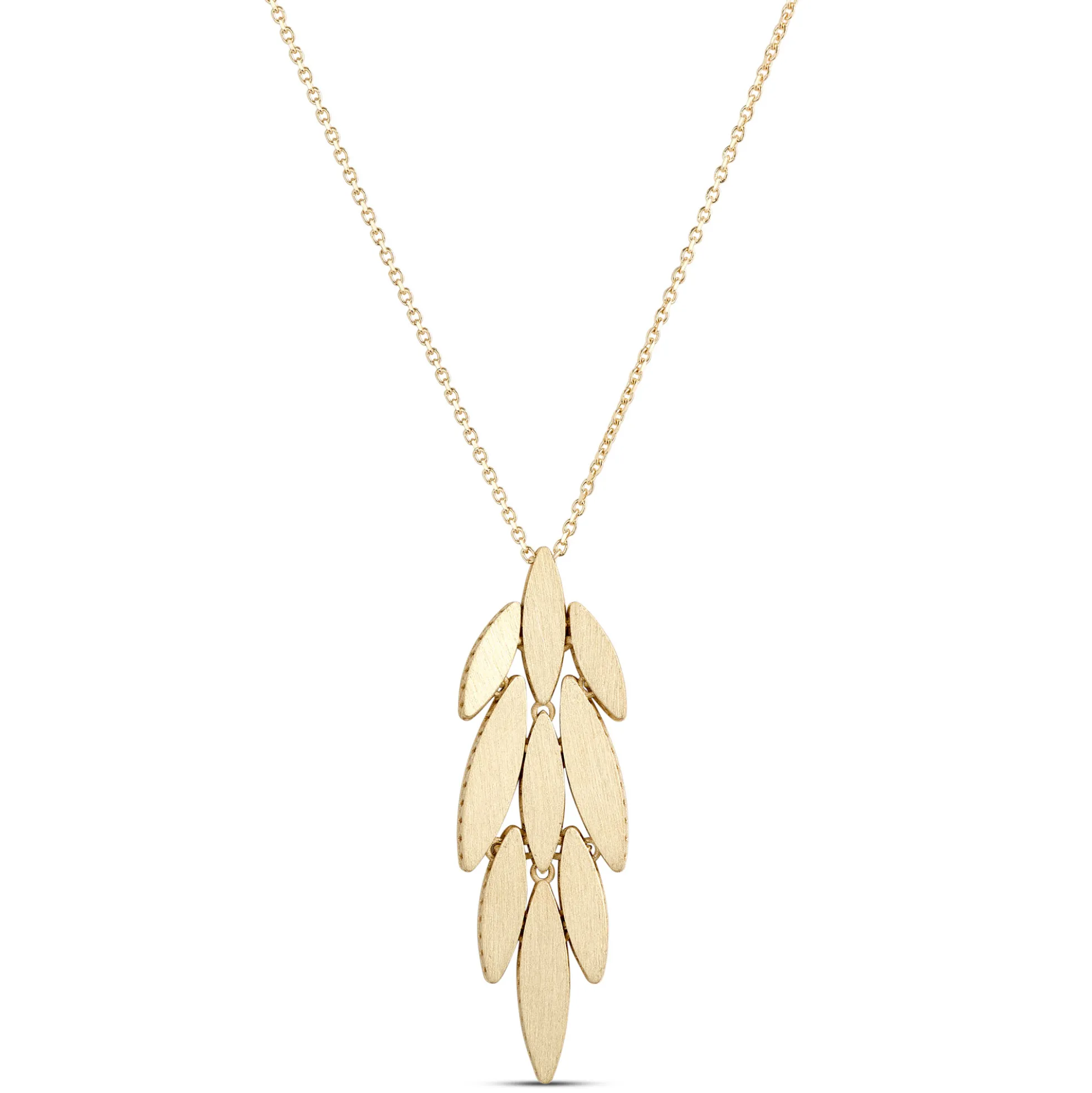Toscano Marquise Cluster Pendant, 14K Yellow Gold