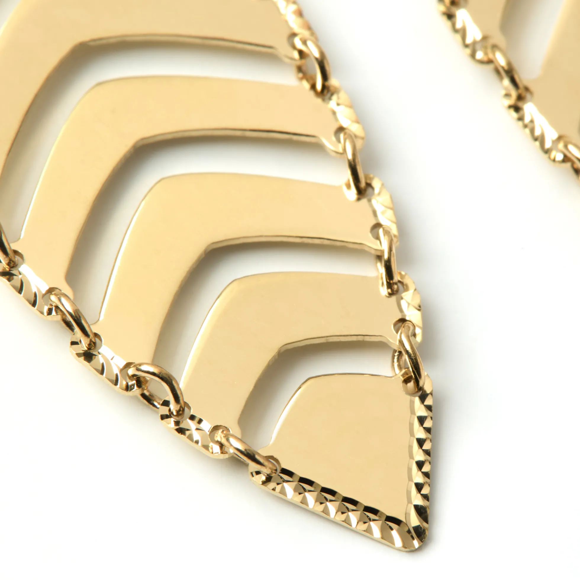 Toscano Marquise Shaped Drop Earrings, 14K Yellow Gold