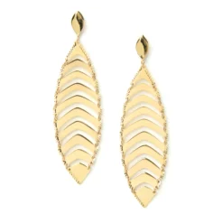 Toscano Marquise Shaped Drop Earrings, 14K Yellow Gold