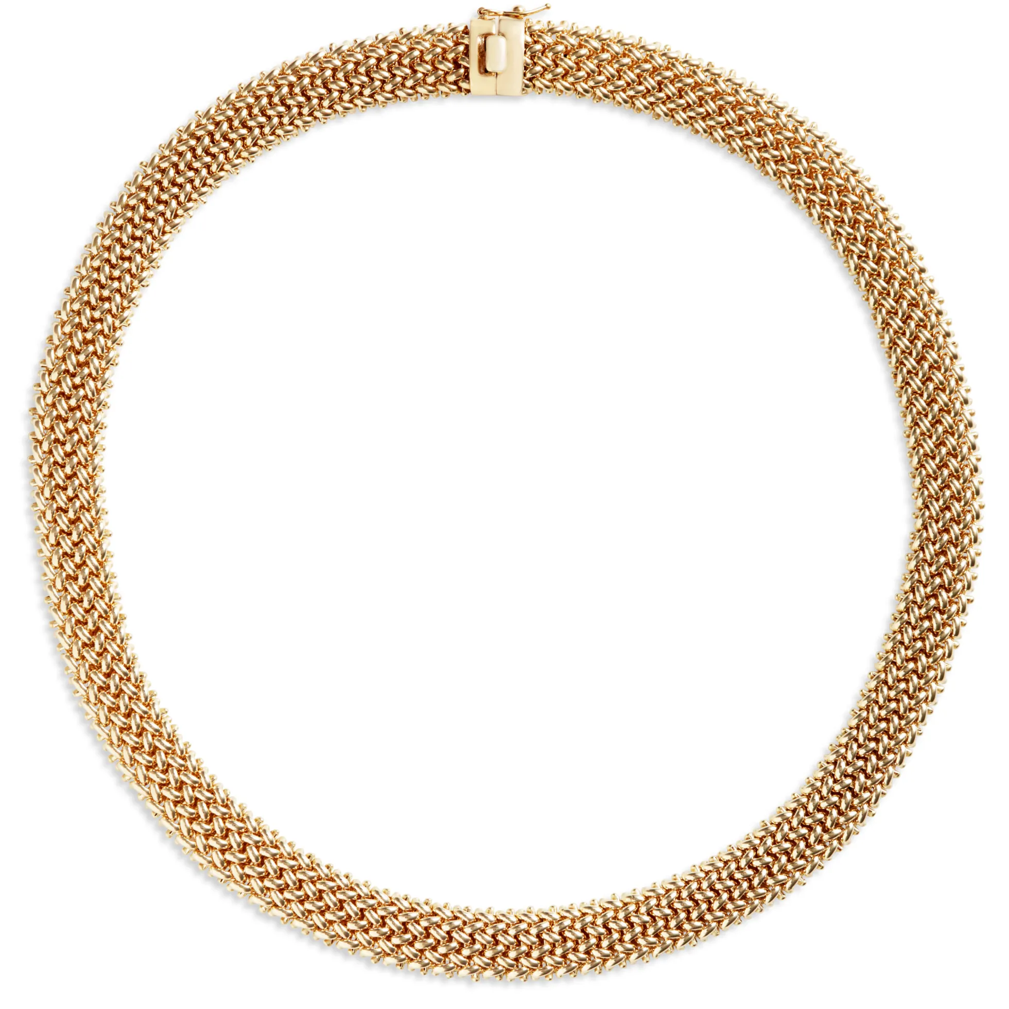 Toscano Mesh Link Necklace in 14K Yellow Gold