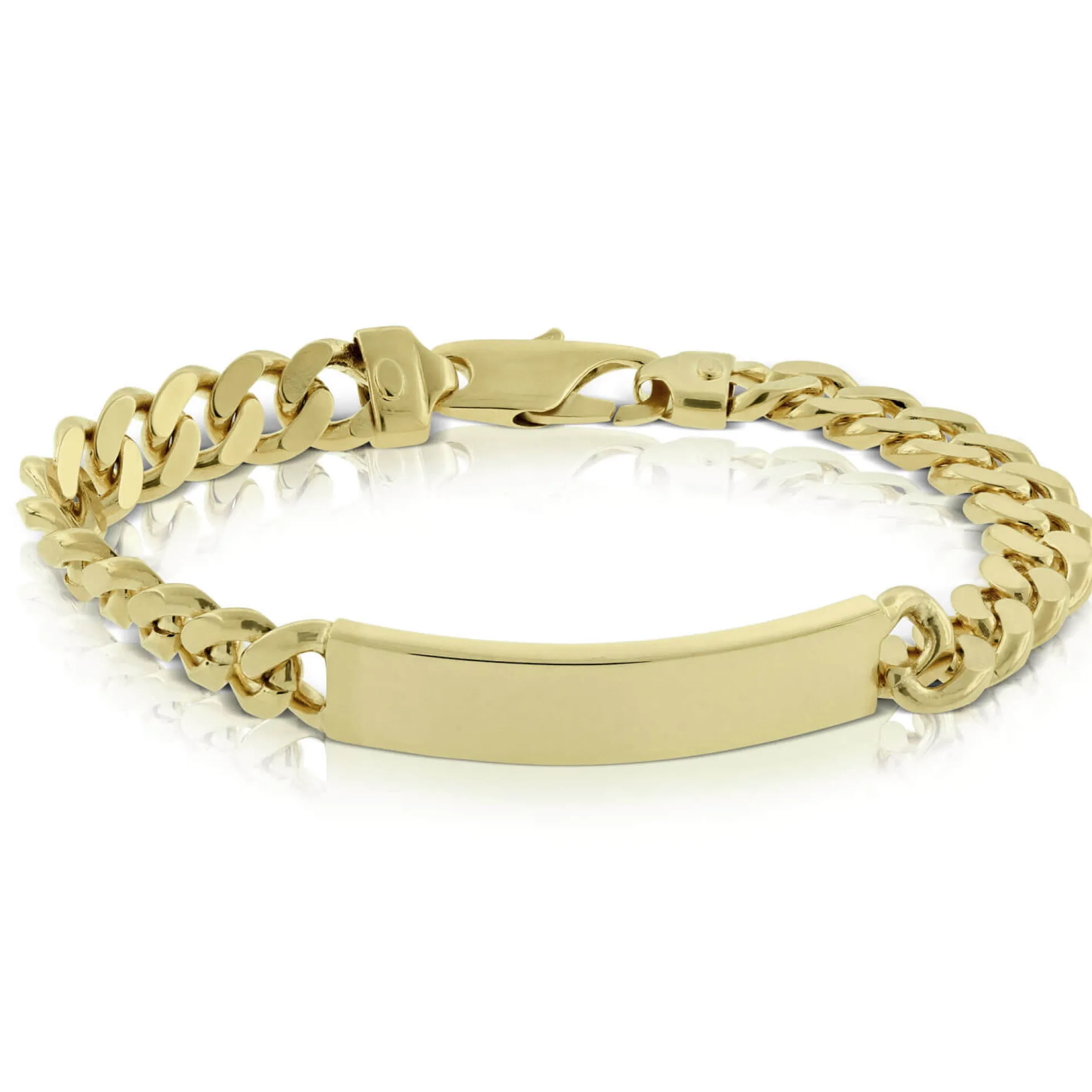 Toscano Miami Cuban Curb Chain ID Bracelet 14K