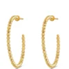 Toscano 25MM Beaded Hoop Earrings in 14K Yellow Gold