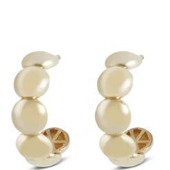 Toscano 20MM Beaded Hoop Earrings, 14K Yellow Gold