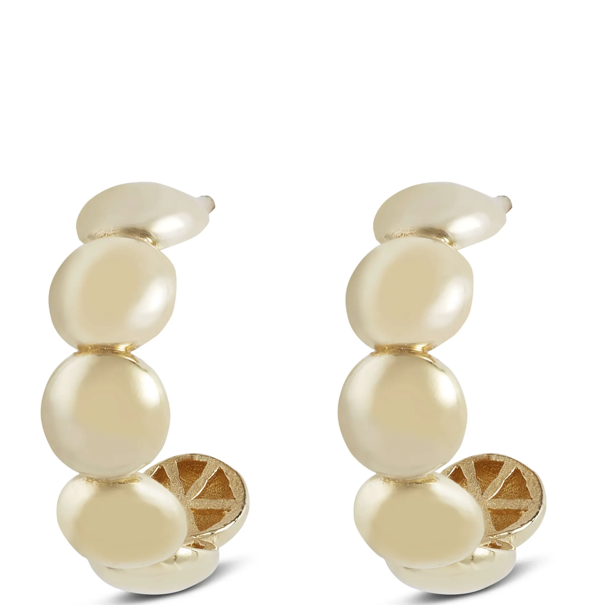 Toscano 20MM Beaded Hoop Earrings, 14K Yellow Gold