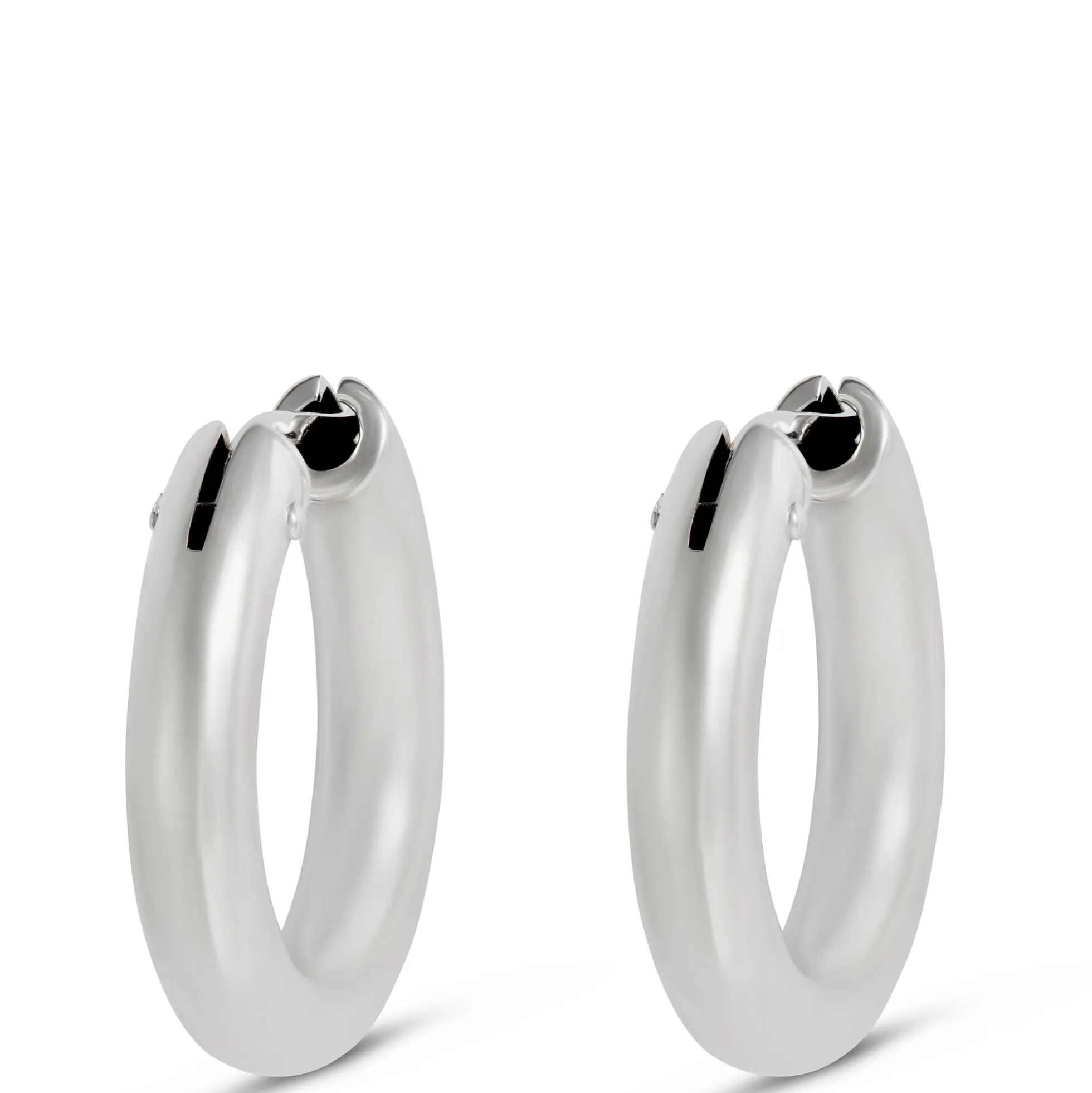 Toscano 21MM Hoop Earrings, 14K White Gold