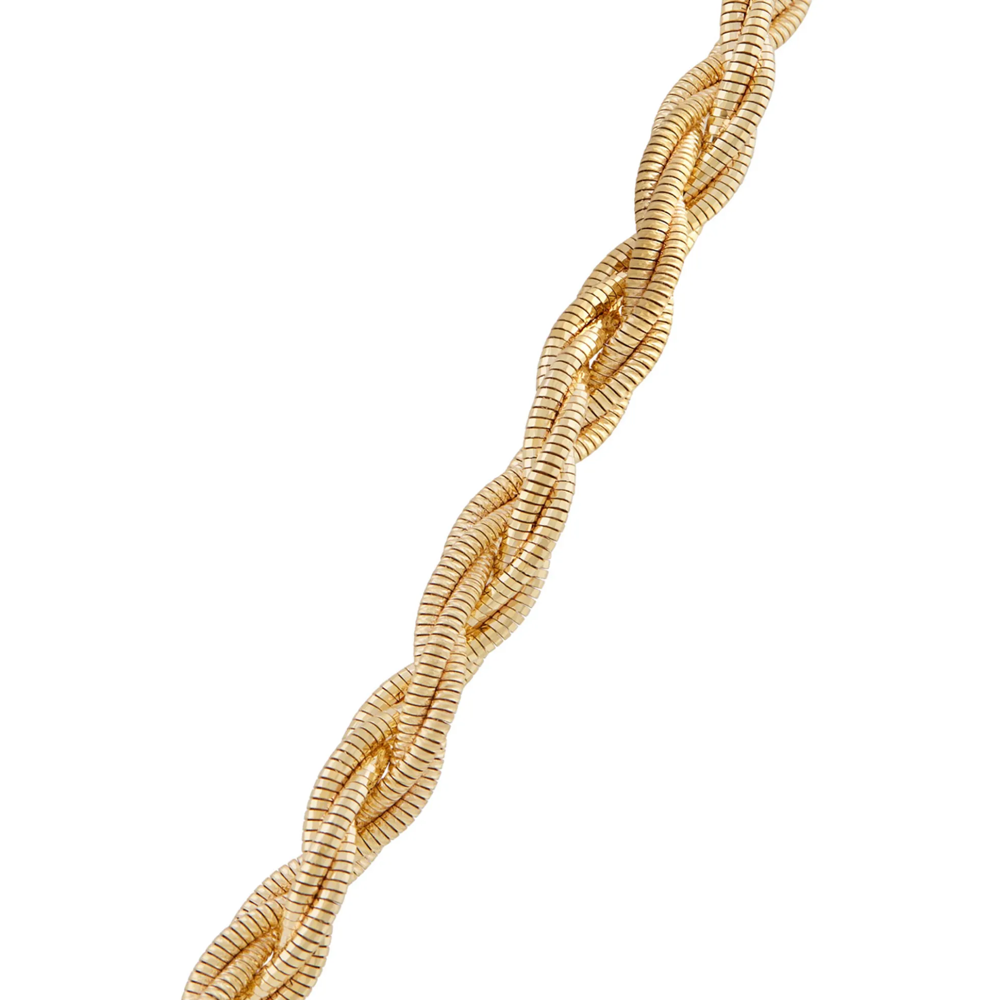 Toscano Omega Neck Necklace in 14K White and Yellow Gold
