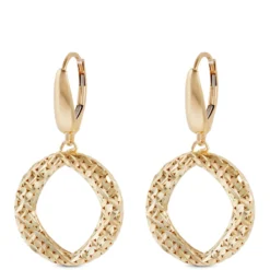 Toscano Open Circle Earrings, 14K Yellow Gold