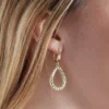 Toscano Open Pear Drop Earrings 14K