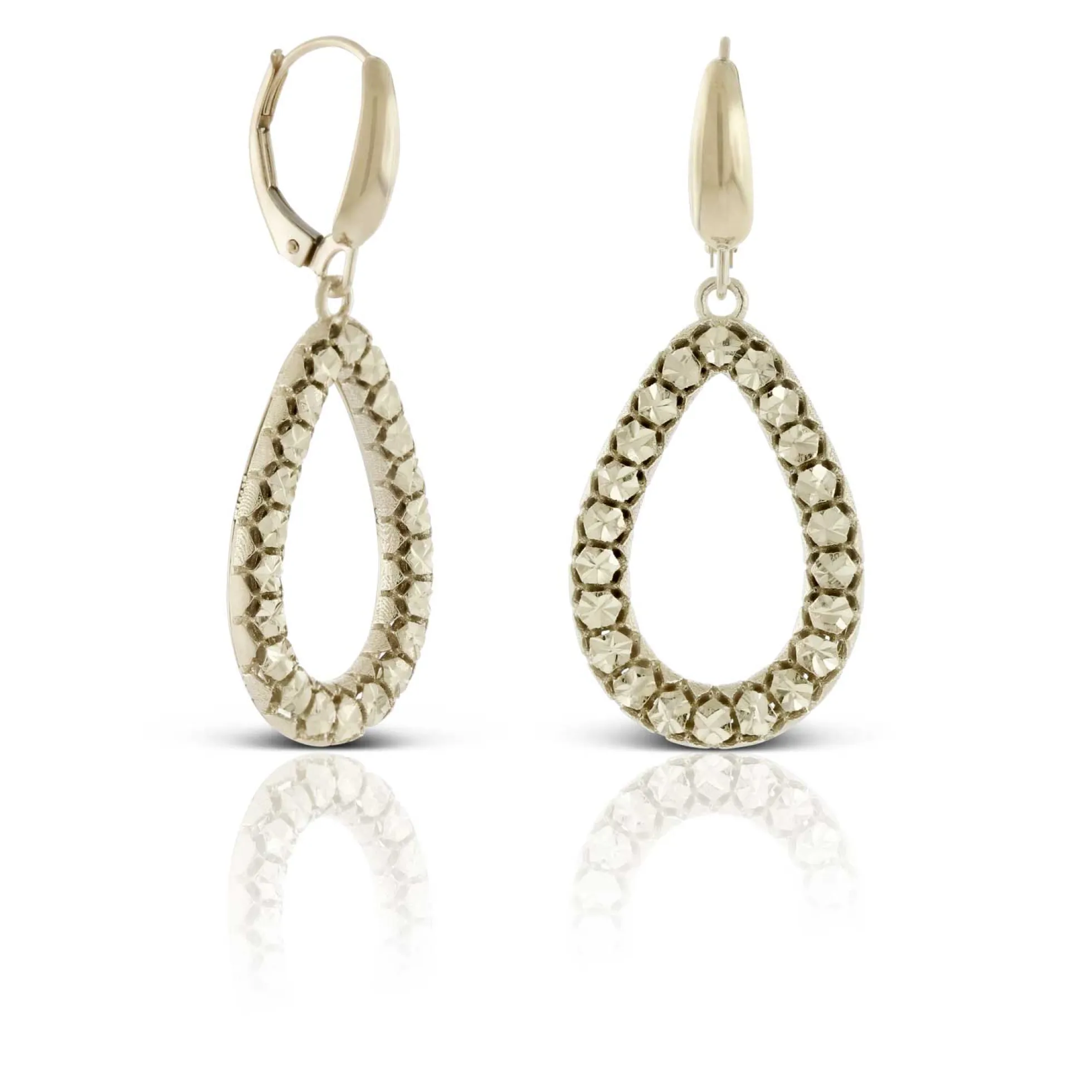 Toscano Open Pear Drop Earrings 14K
