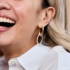 Toscano Oval Drop Diamond Earrings, 18K Yellow Gold