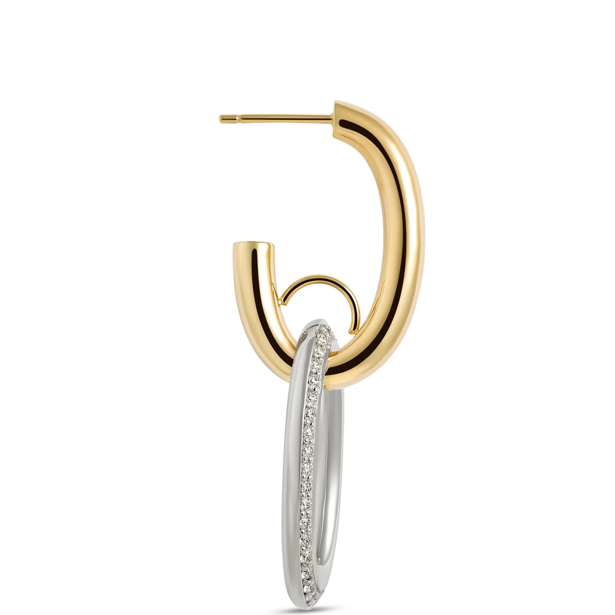 Toscano Oval Drop Diamond Earrings, 18K Yellow Gold