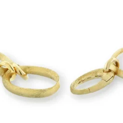 Toscano Oval Satin Link Bracelet 14K