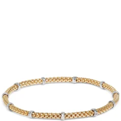 Toscano Popcorn Style Bracelet, 14K Yellow Gold