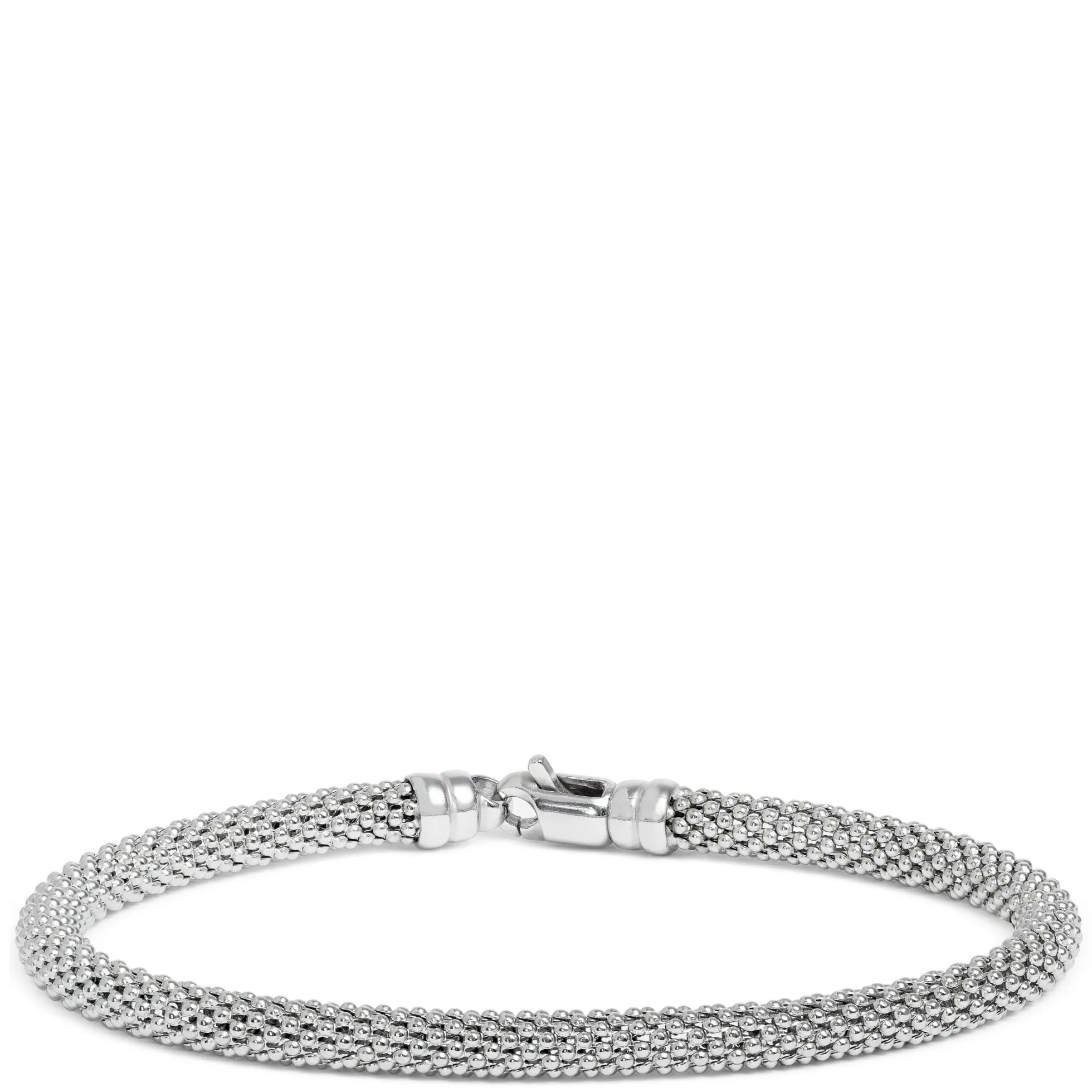 Toscano Popcorn Swivel Clasp Bracelet, 14K White Gold
