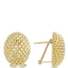 Toscano Quilted Hoop Earrings, 14K Yellow Gold