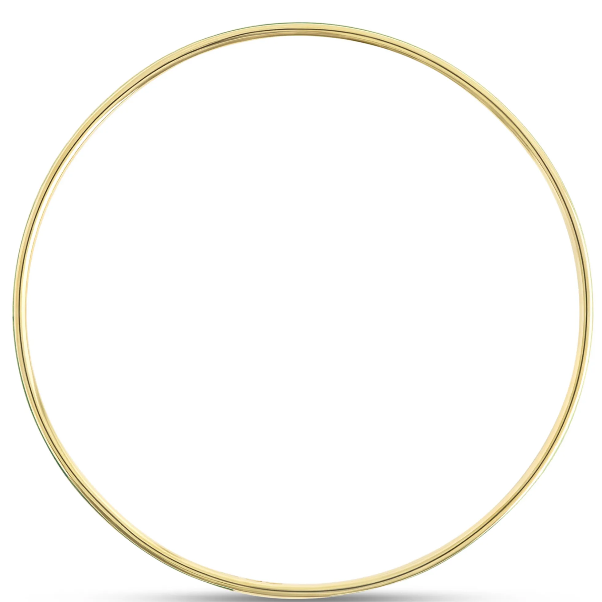 Toscano Red Enamel Slip On Bangle, 14K Yellow Gold