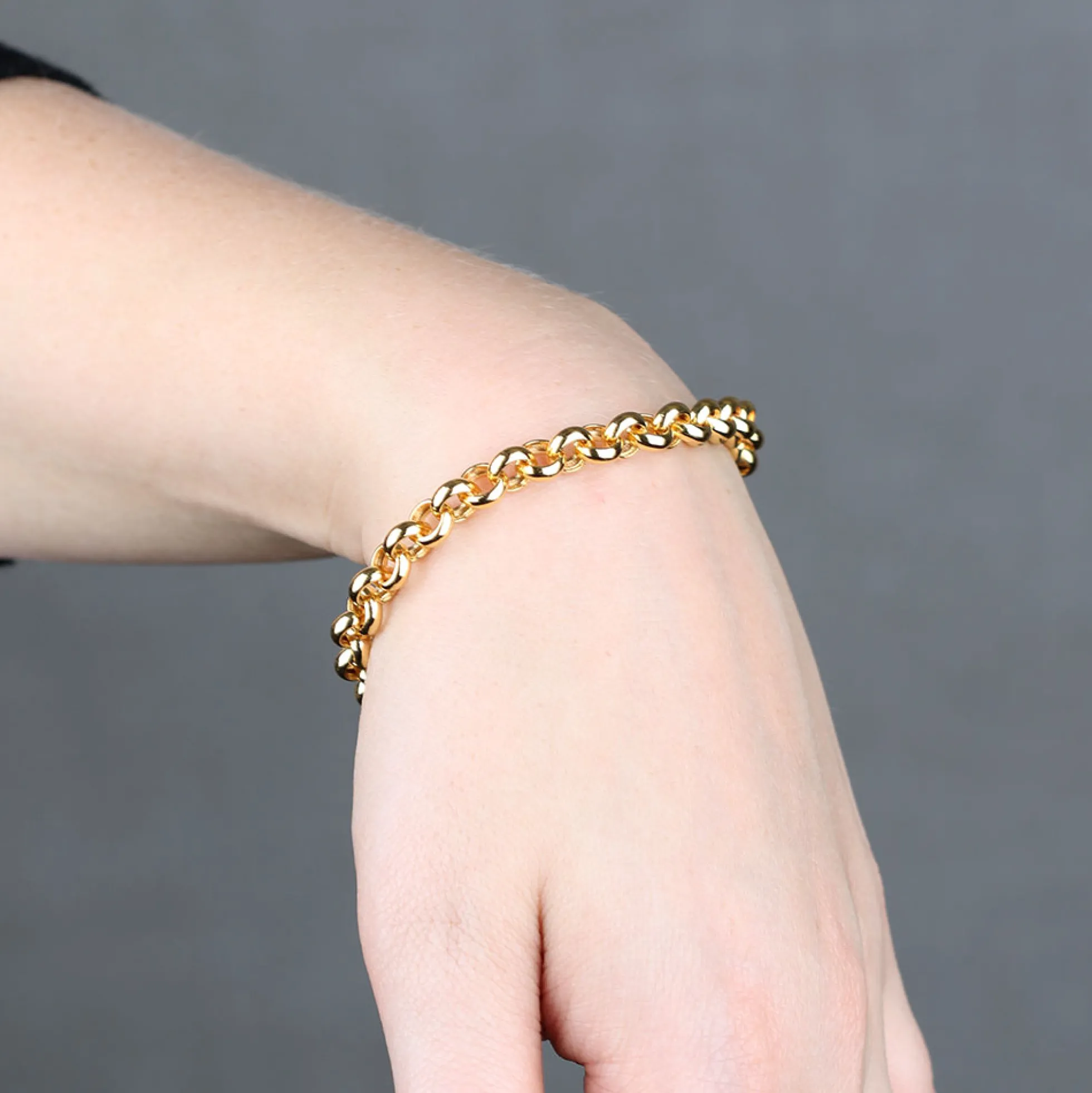 Toscano Rolo Chain Bracelet 14K, 7.5"
