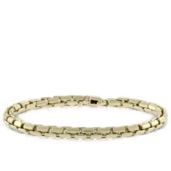 Toscano Round Brick Link Bracelet 14K