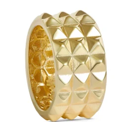 Toscano 3-Row Pyramid Ring, 14K Yellow Gold Size 8