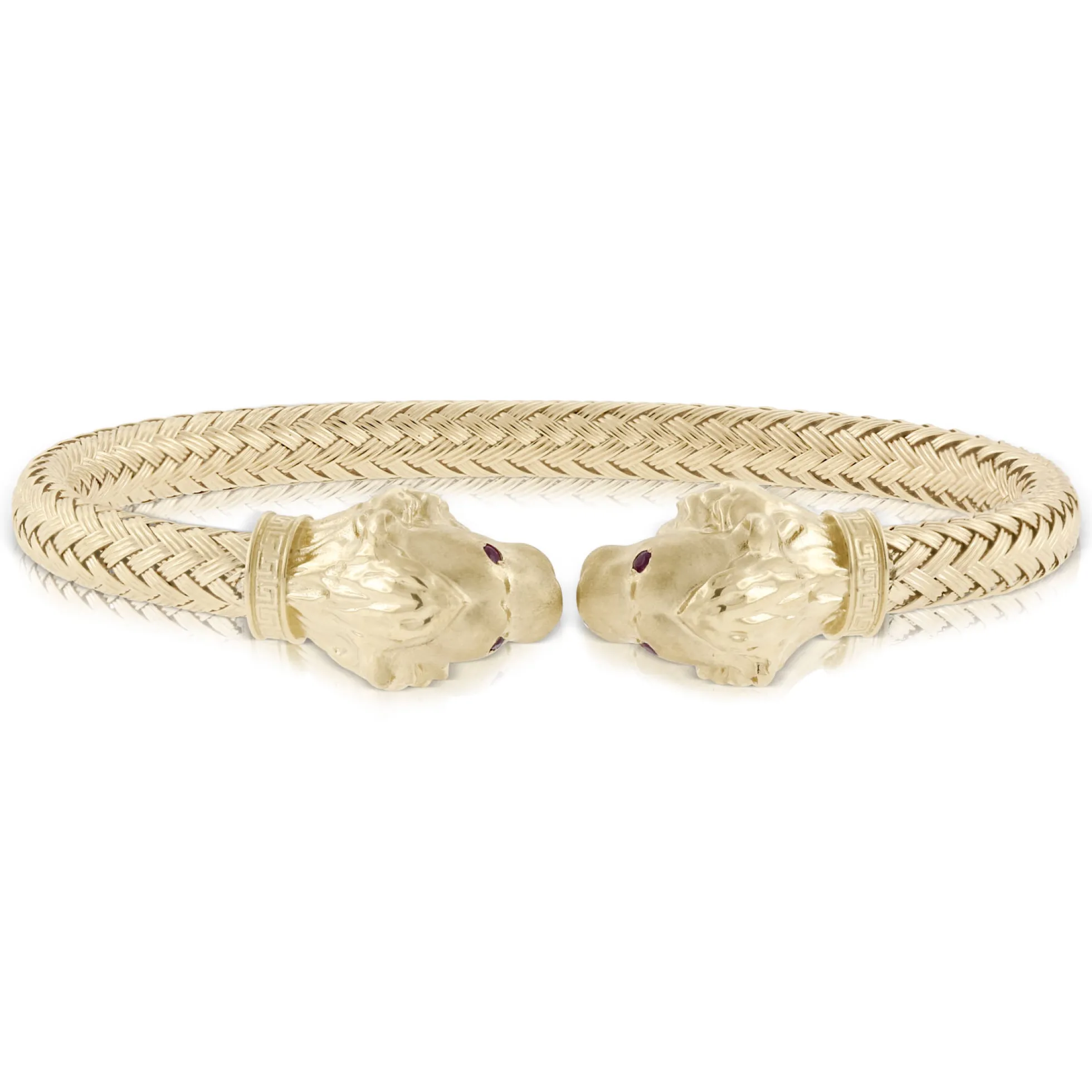 Toscano Ruby Eyed Lion Cuff 14K