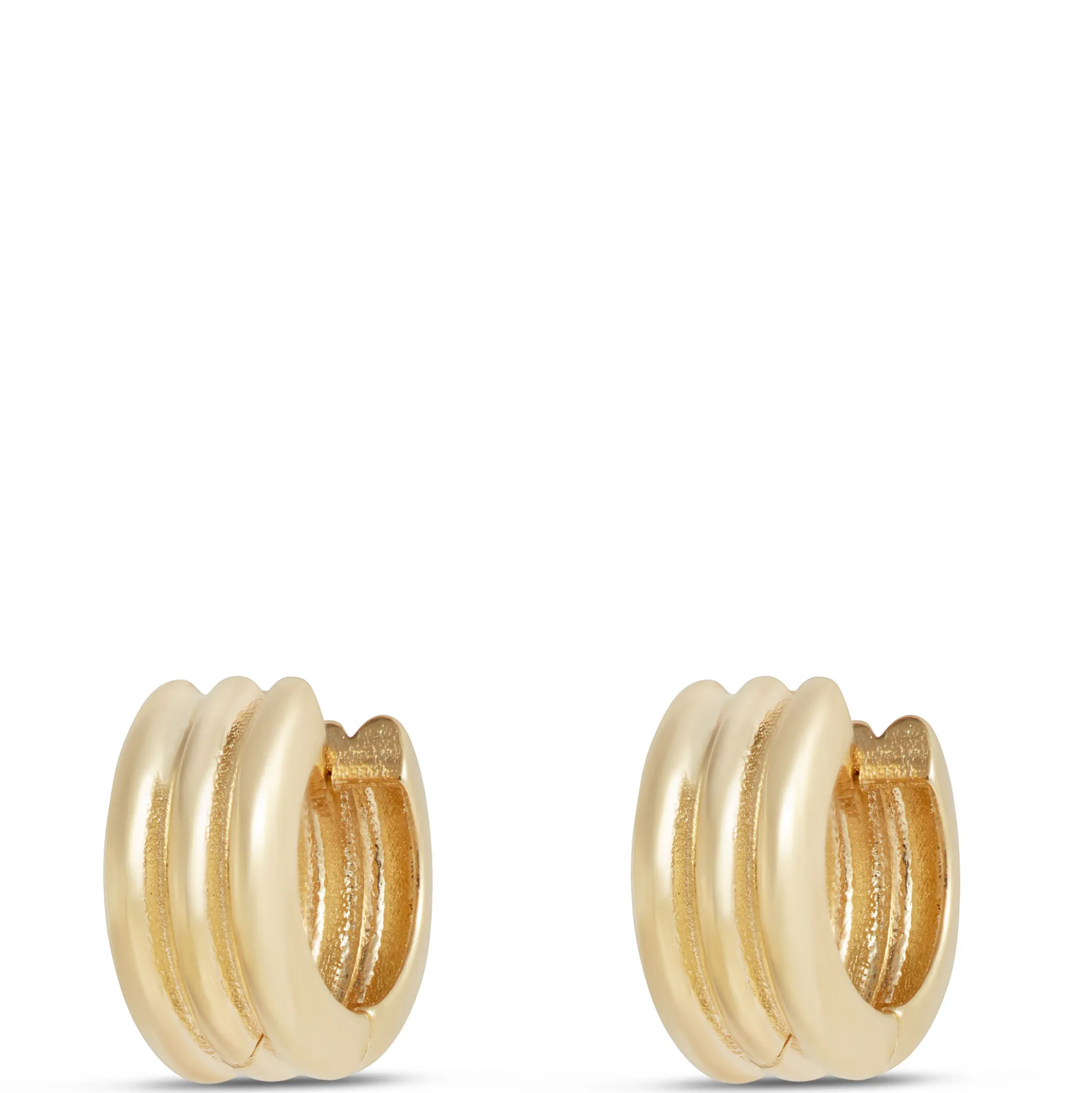 Toscano 3-Section Hoop Earrings, 14K Yellow Gold