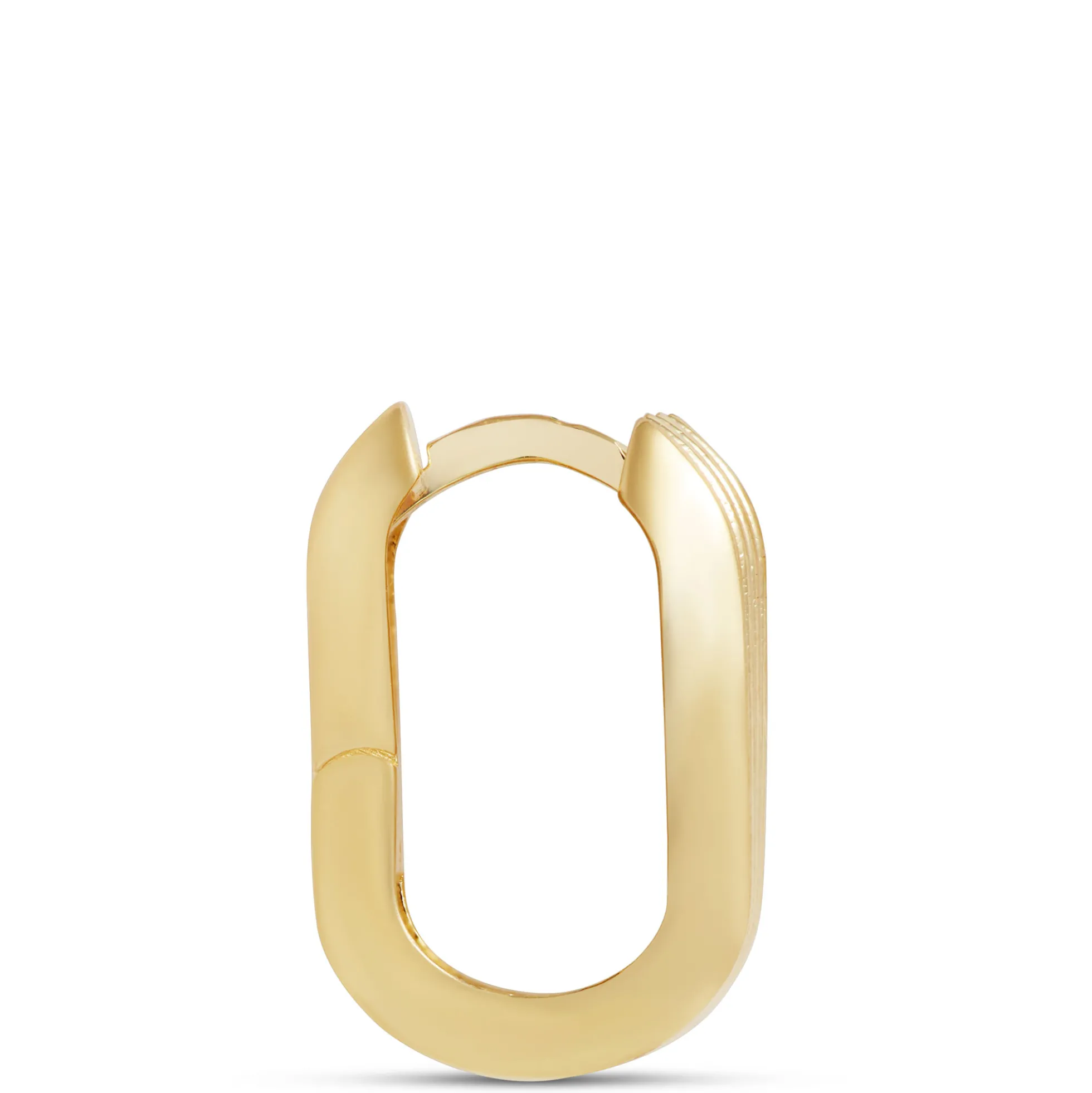 Toscano 3-Section Oval Hoop Earrings, 14K Yellow Gold