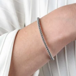 Toscano Stretchy Bangle Bracelet 14K