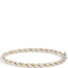 Toscano Twisted Bangle Bracelet, 14K White and Yellow Gold
