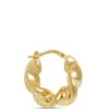 Toscano Twisted Hoop Earrings, 14K Yellow Gold