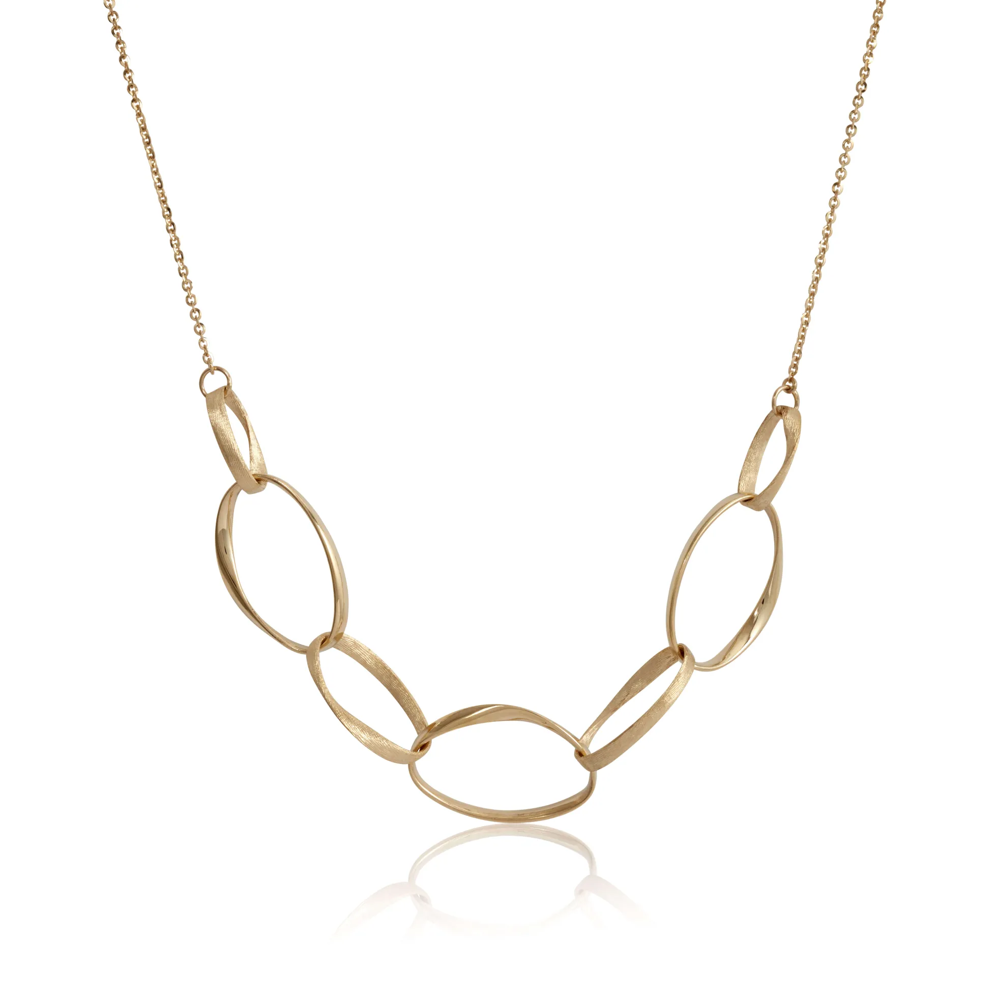 Toscano Twisted Oval Link Necklace 14K, 20"