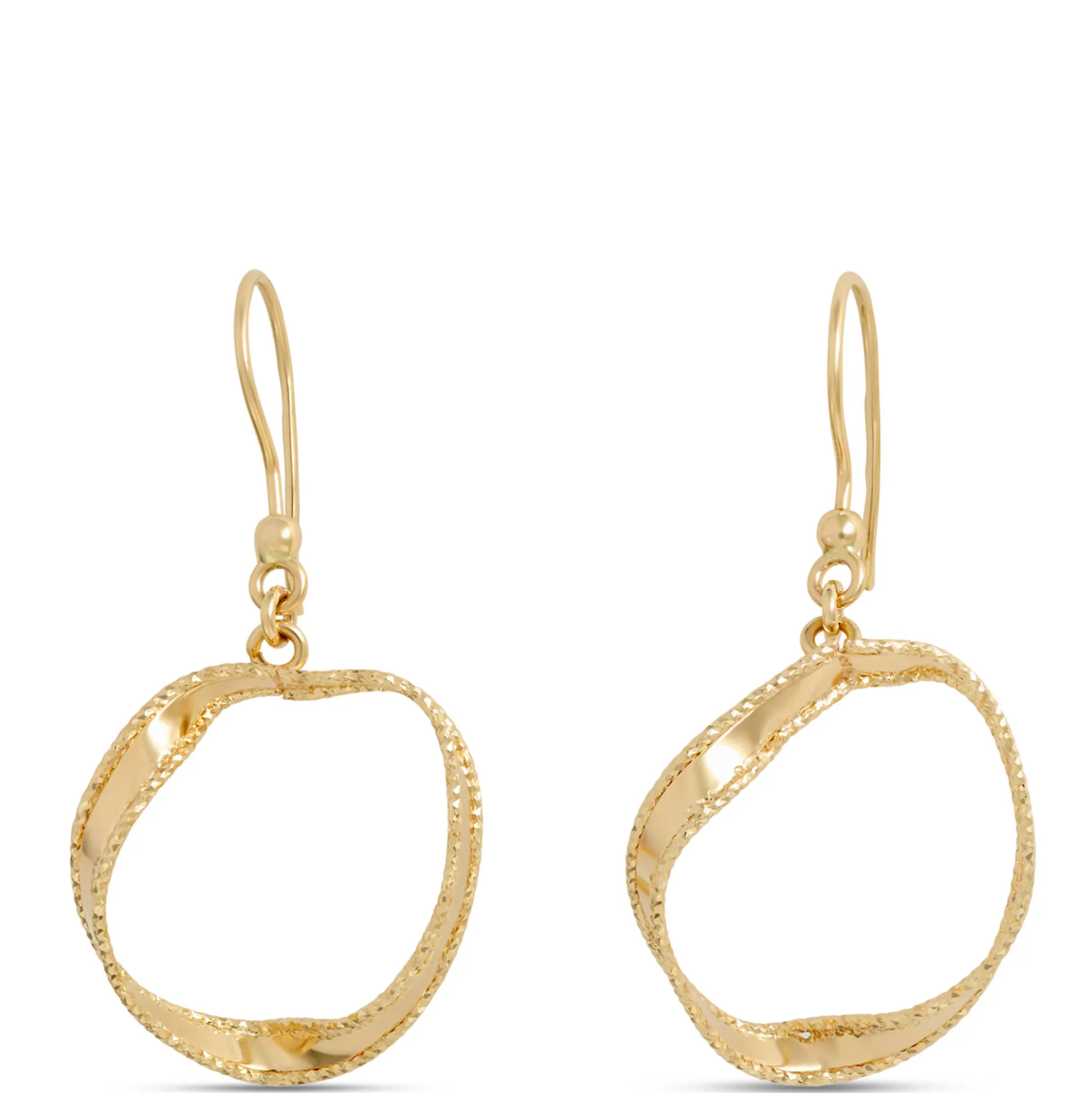Toscano Twisted Ribbon Earrings, 14K Yellow Gold