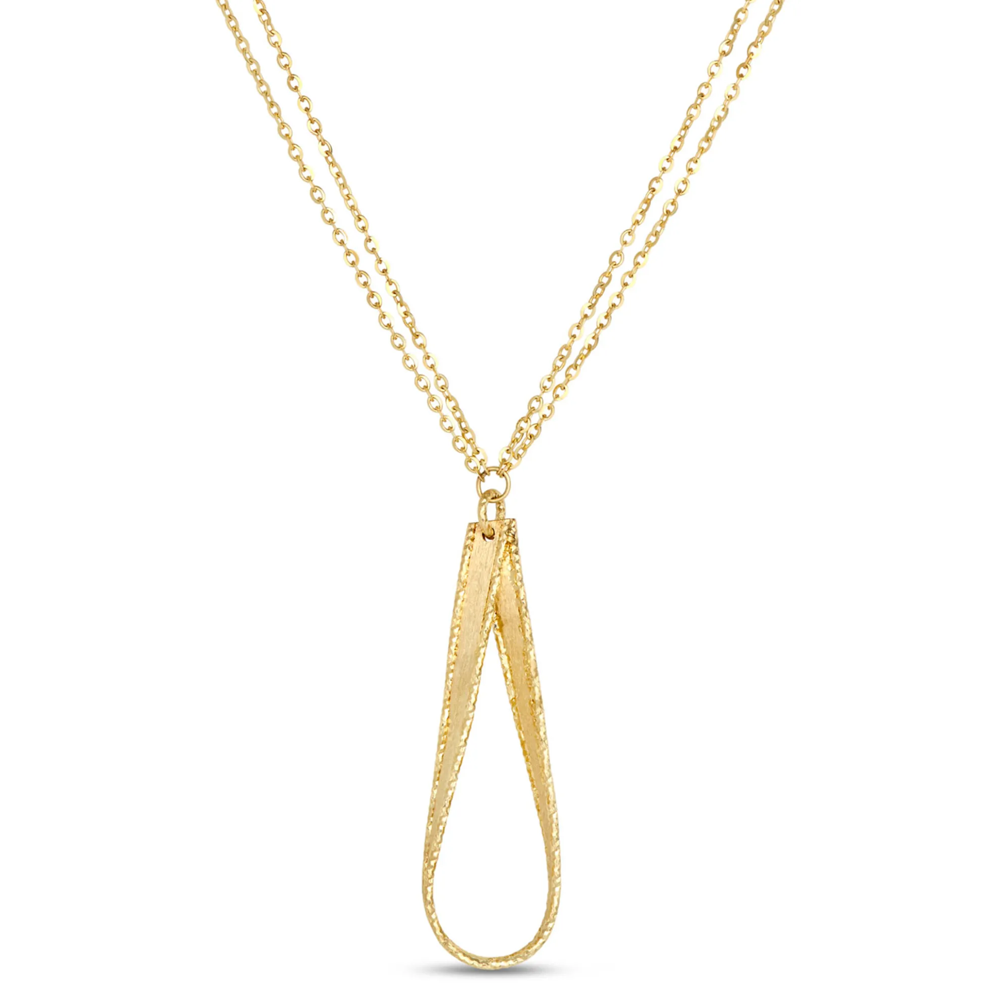 Toscano Twisted Ribbon Pendant Necklace, 14K Yellow Gold