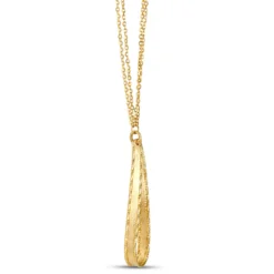 Toscano Twisted Ribbon Pendant Necklace, 14K Yellow Gold