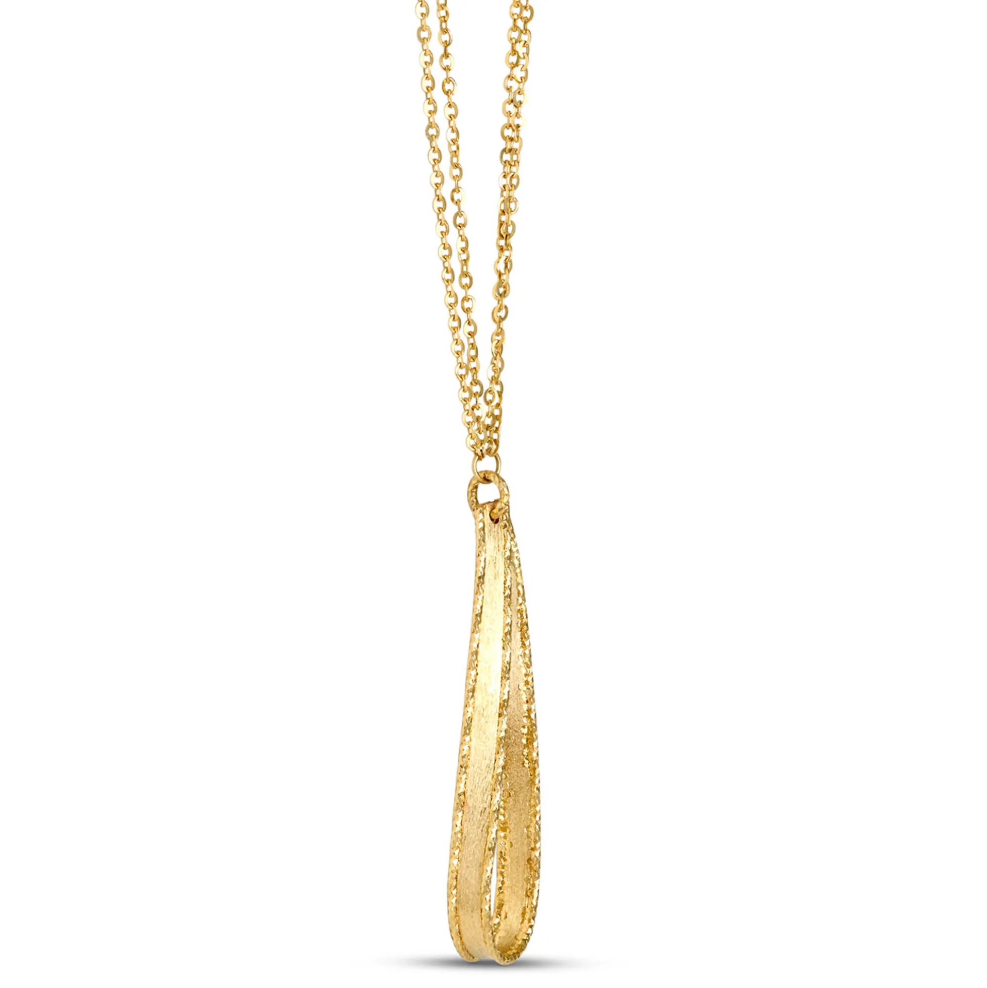 Toscano Twisted Ribbon Pendant Necklace, 14K Yellow Gold