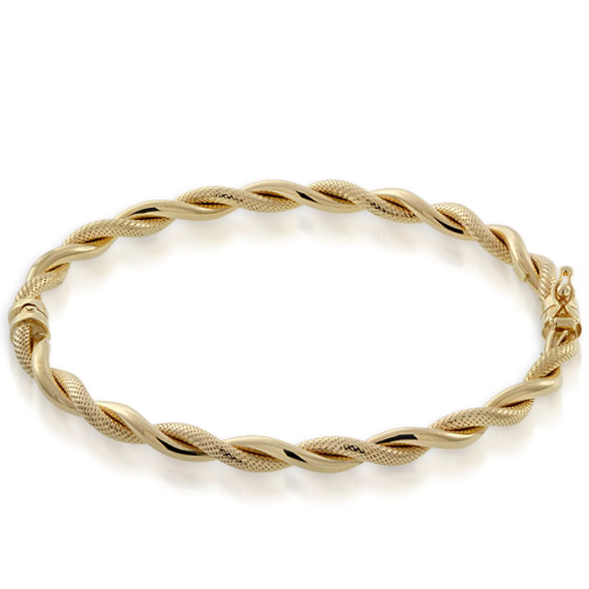 Toscano Twisted Rope Bangle Bracelet 14K